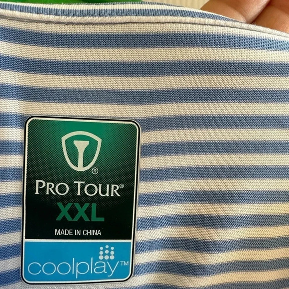 NWT Pro Tour Stripe Polo Shirt with Collar - Picture 4 of 4